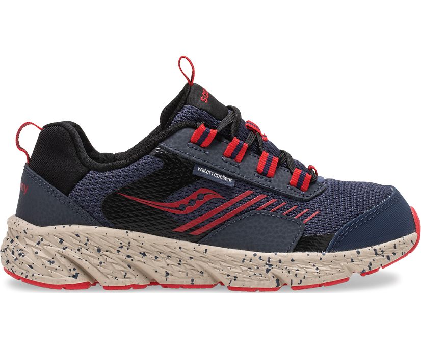 Kids' Saucony Wind Shield Sneakers Navy / Red | Singapore 778BEXC